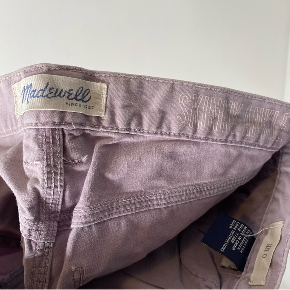 Madewell Lilac Purple Skinny Ankle Pants - Picture 6 of 9